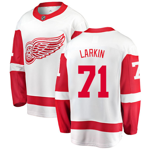 Kinder Detroit Red Wings Eishockey Trikot Dylan Larkin #71 Breakaway Weiß Fanatics Branded Auswärts